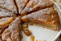Pear Upside-Down Cake with Warm Fudge Sauce