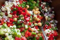 Mediterranean Chickpea and Feta Salad with Lemon Vinaigrette