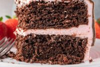Moist Chocolate Strawberry Cake Recipe