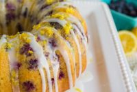 Lemon Blueberry Bundt Cake Recipe with Zesty Glaze