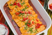 Cheesy Baked Chicken Enchiladas Recipe with Homemade Sauce