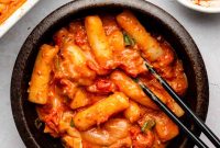 Spicy Kimchi and Feta Pasta, Korean-Inspired