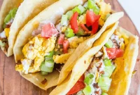 Chorizo Breakfast Tacos with Spicy Eggs