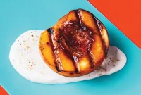 Grilled Peaches with Cardamom Honey Yogurt Recipe
