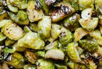 Honey Mustard Roasted Brussels Sprouts with Creamy Glaze