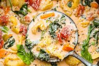 Creamy Tortellini Soup with Vegetables