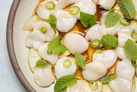 Raw Scallop Crudo with Lime and Apples Recipe