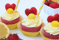 Strawberry Lemonade Cupcakes with Lemon Frosting Recipe