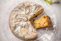 Vegan Apple Cake with Golden Raisins