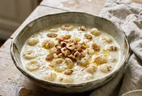 Silky Milk Pudding with Puffed Lotus Seeds