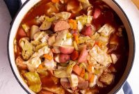 One Pot Cabbage and Sausage Soup Recipe