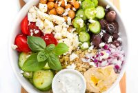 Greek Quinoa Bowl Recipe with Feta, Cucumber and Olives