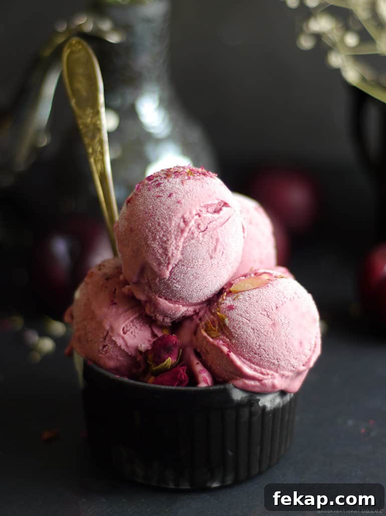 Creamy Balsamic Plum Ice Cream Recipe 2 Balsamic Plum Ice Cream (No Churn, Dairy-Free, Refined Sugar-Free)