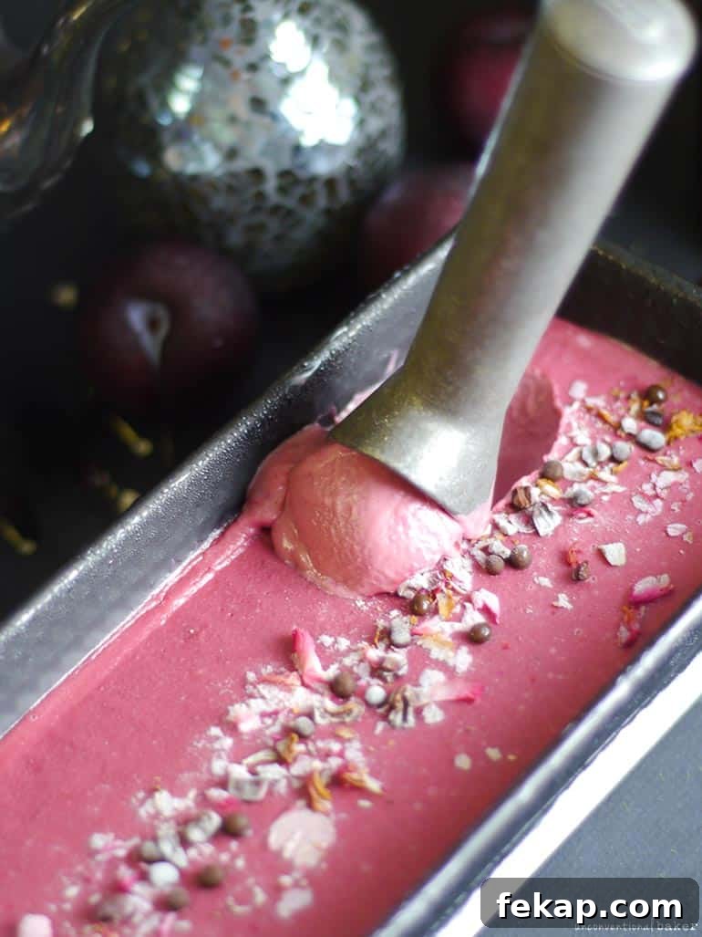 Creamy Balsamic Plum Ice Cream Recipe 4 Balsamic Plum Ice Cream (No Churn, Dairy-Free, Refined Sugar-Free)