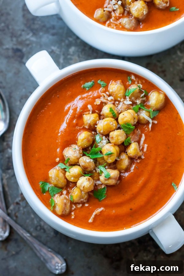 Mediterranean Chickpea and Feta Salad with Lemon Vinaigrette 10 Instant Pot Creamy Tomato Soup with Crispy Parmesan Chickpeas!