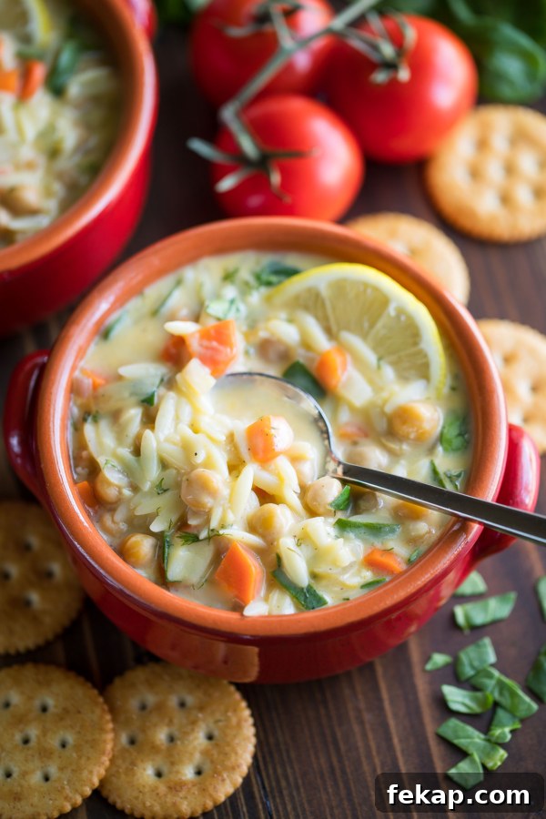 Mediterranean Chickpea and Feta Salad with Lemon Vinaigrette 9 Chickpea Lemon Orzo Soup Recipe