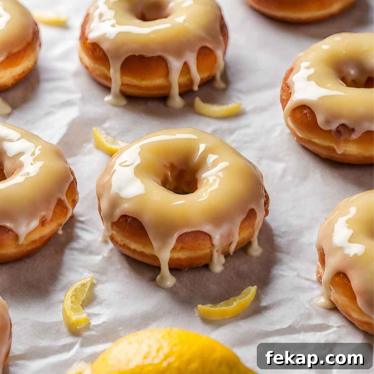 Homemade Lemon-Glazed Donuts Recipe 4 Several Glazed Lemon Donuts