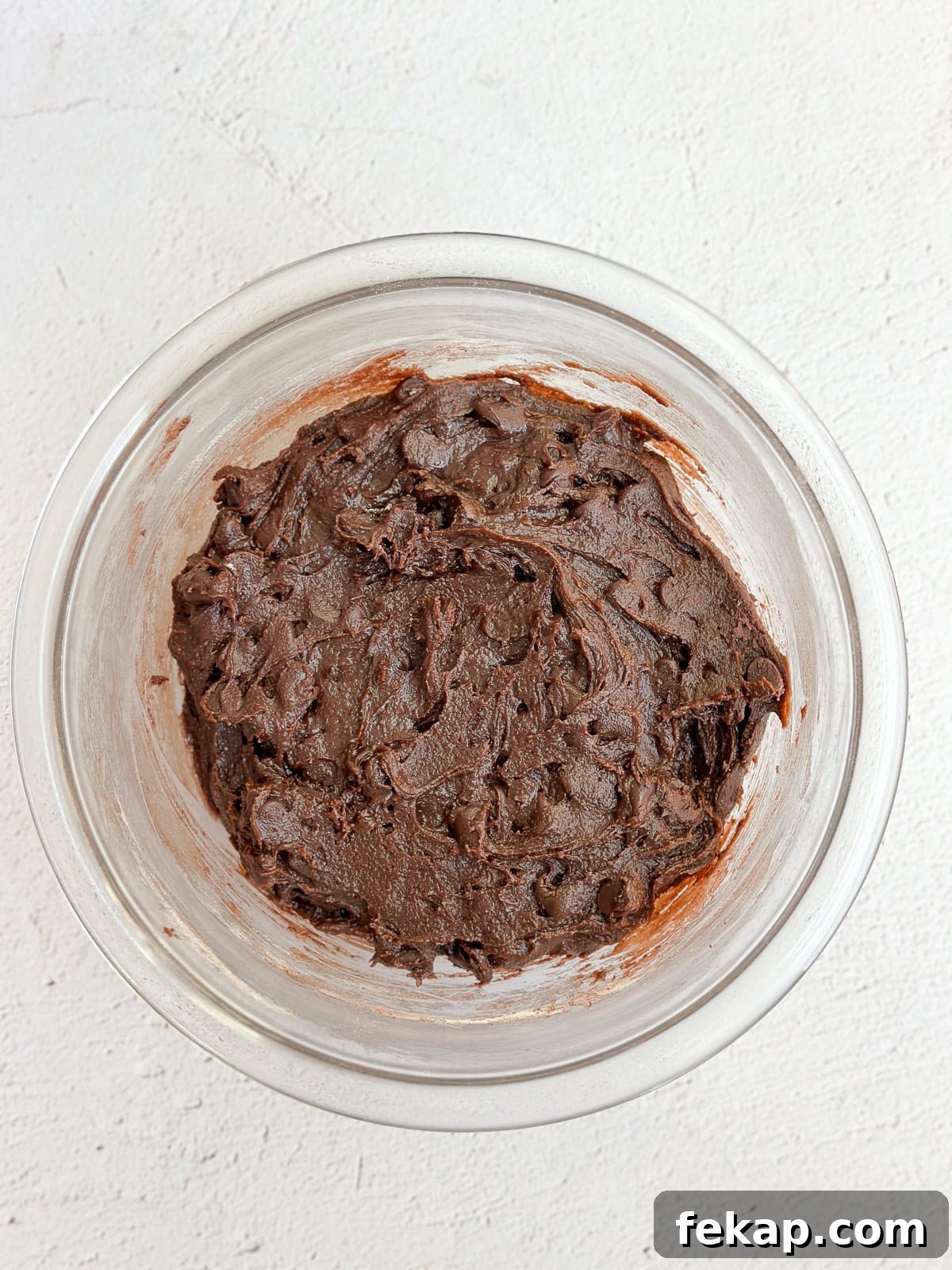 Fudgy Double Chocolate Cookie Bars Recipe 7 cookie dough all done.
