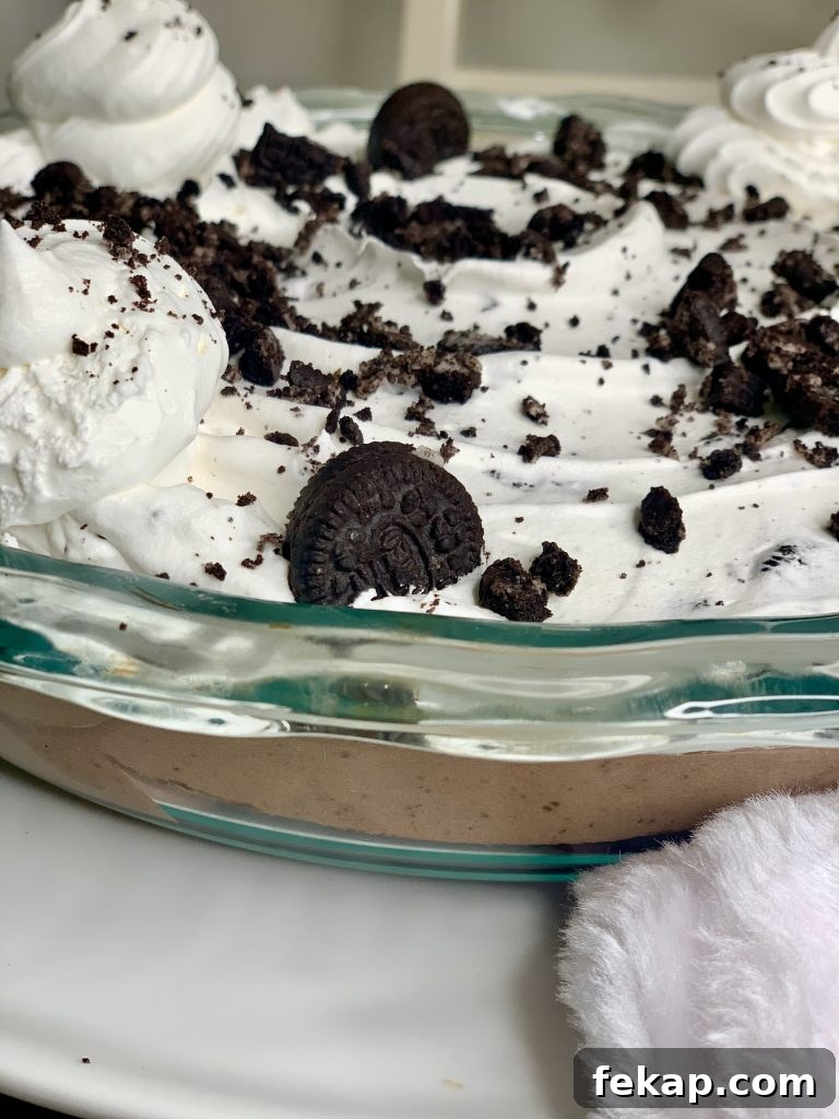 No-Bake Oreo Chocolate Pie Recipe with Creamy Filling 4 img 12335 3