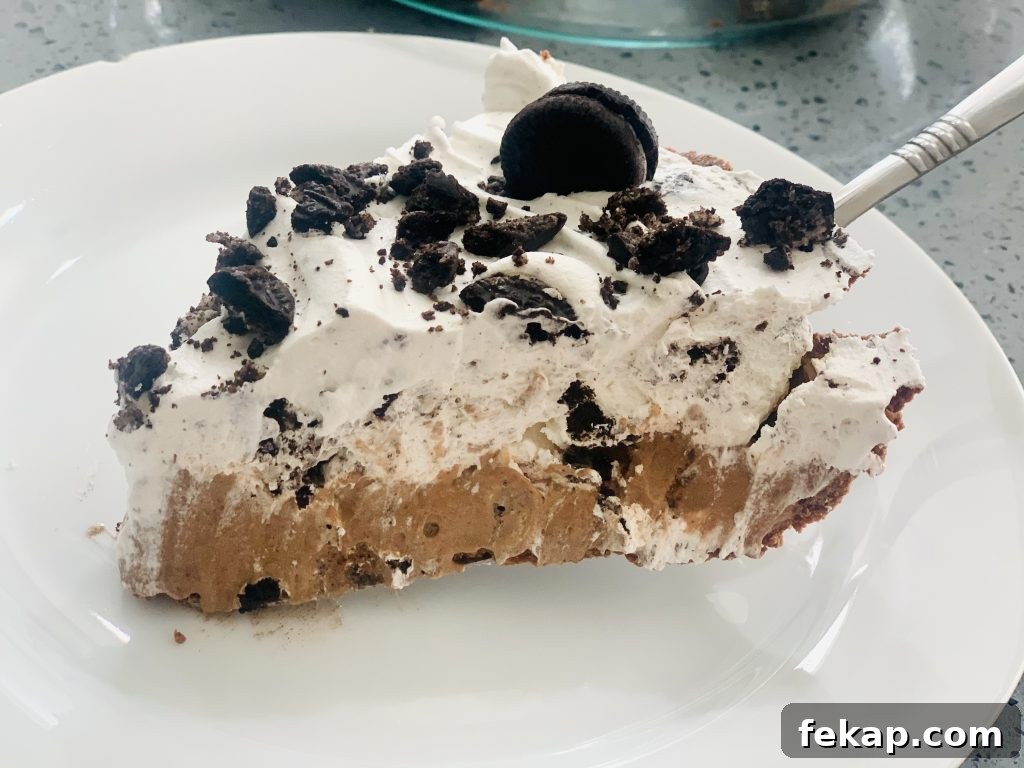 No-Bake Oreo Chocolate Pie Recipe with Creamy Filling 6 img 12335 5