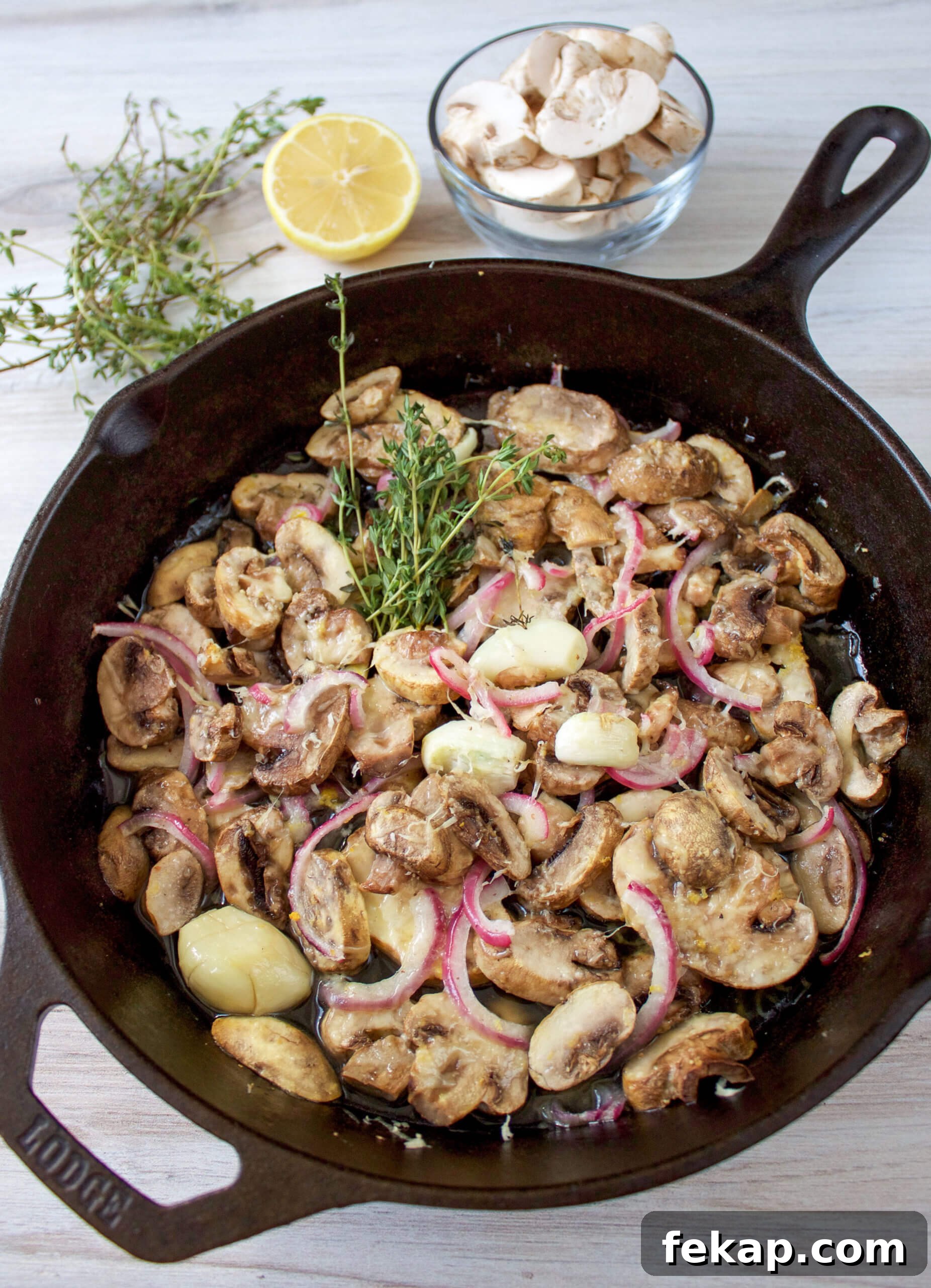 Baked Mushrooms with Lemon and Gruyere