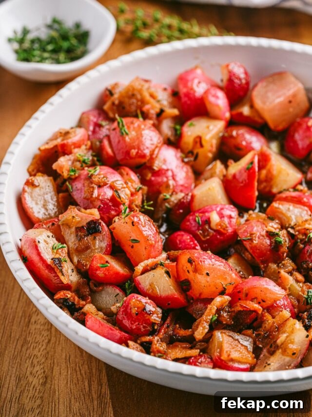 Sautéed Radishes and Bacon