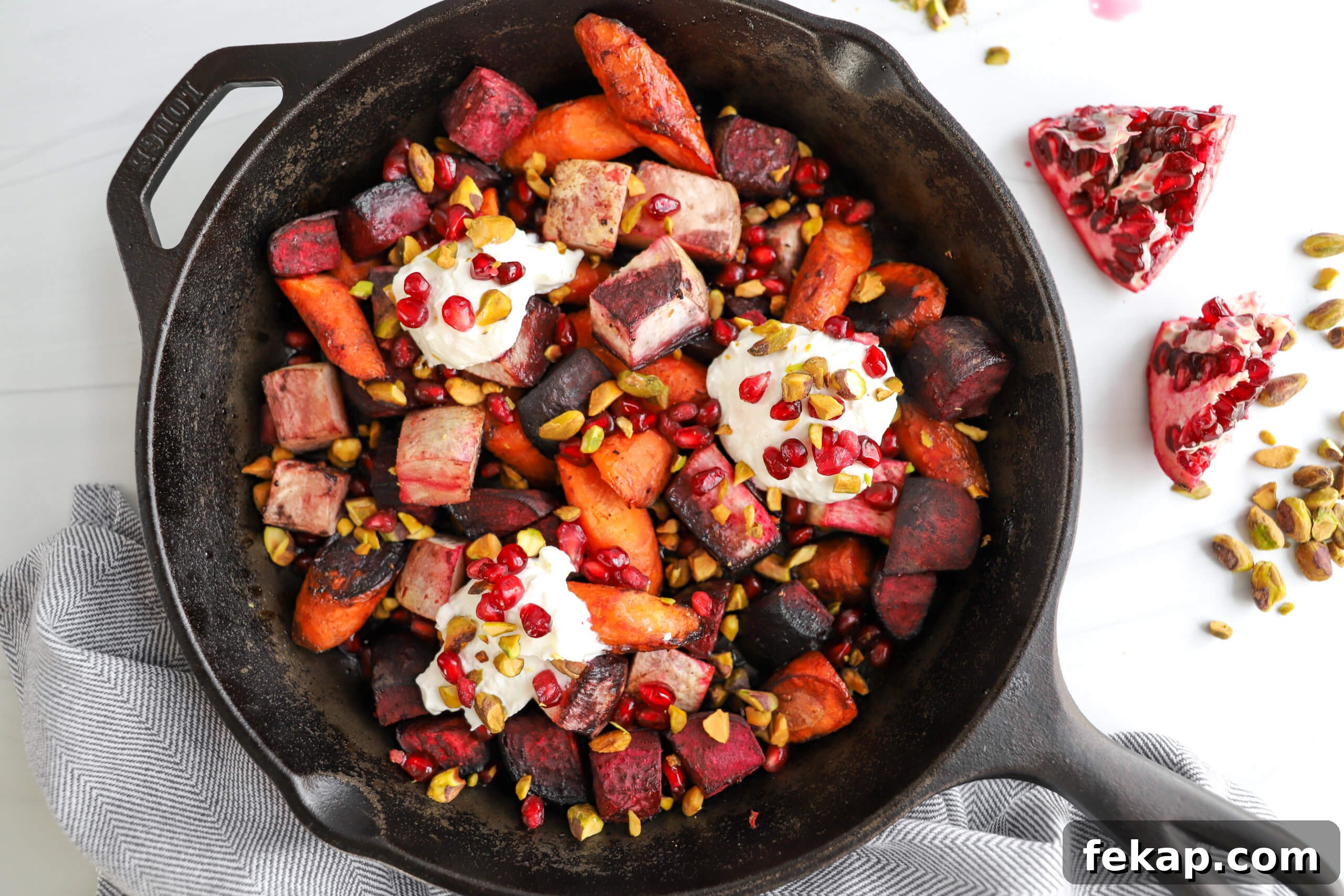 Pomegranate-Glazed Roasted Root Vegetables
