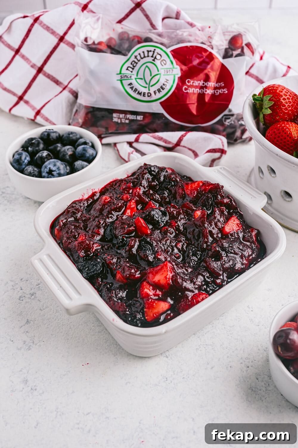 Cranberry, Blueberry and Strawberry Sauce