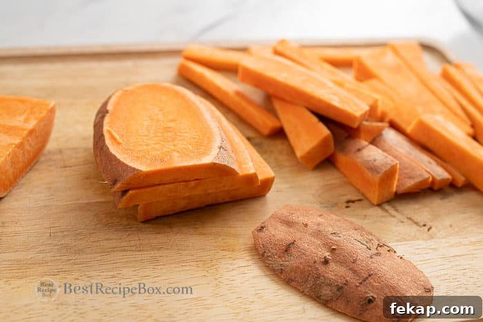 Crispy Air Fryer Sweet Potato Fries 3 Air Fryer Sweet Potato Fries Recipe @BestRecipeBox