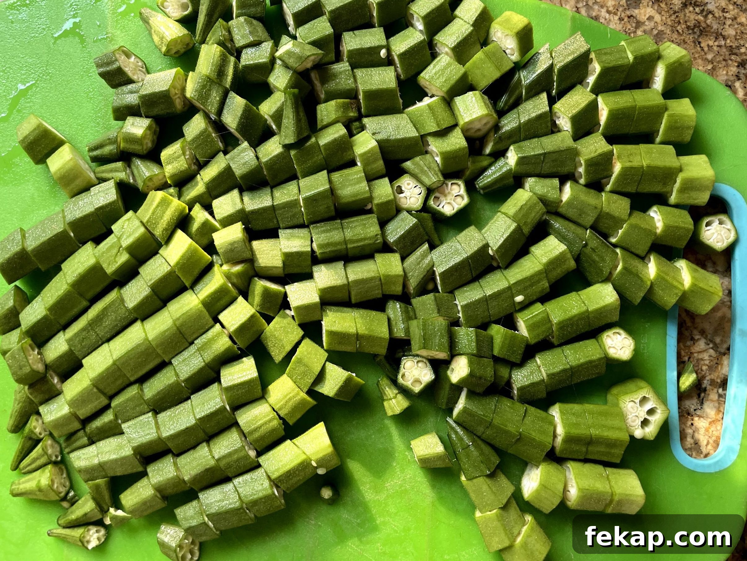 Cut okra Cut okra