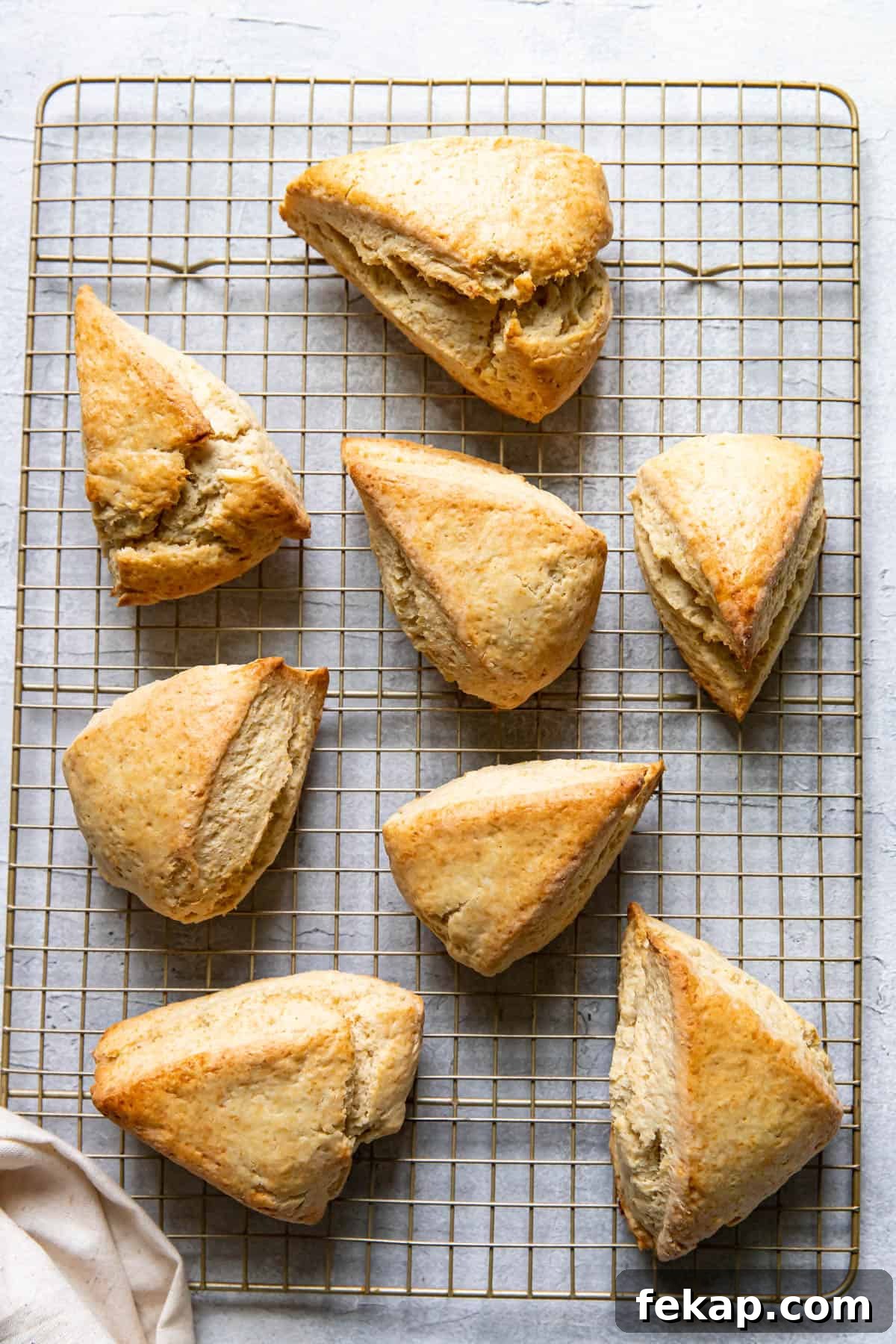 Fresh English scones on a tray