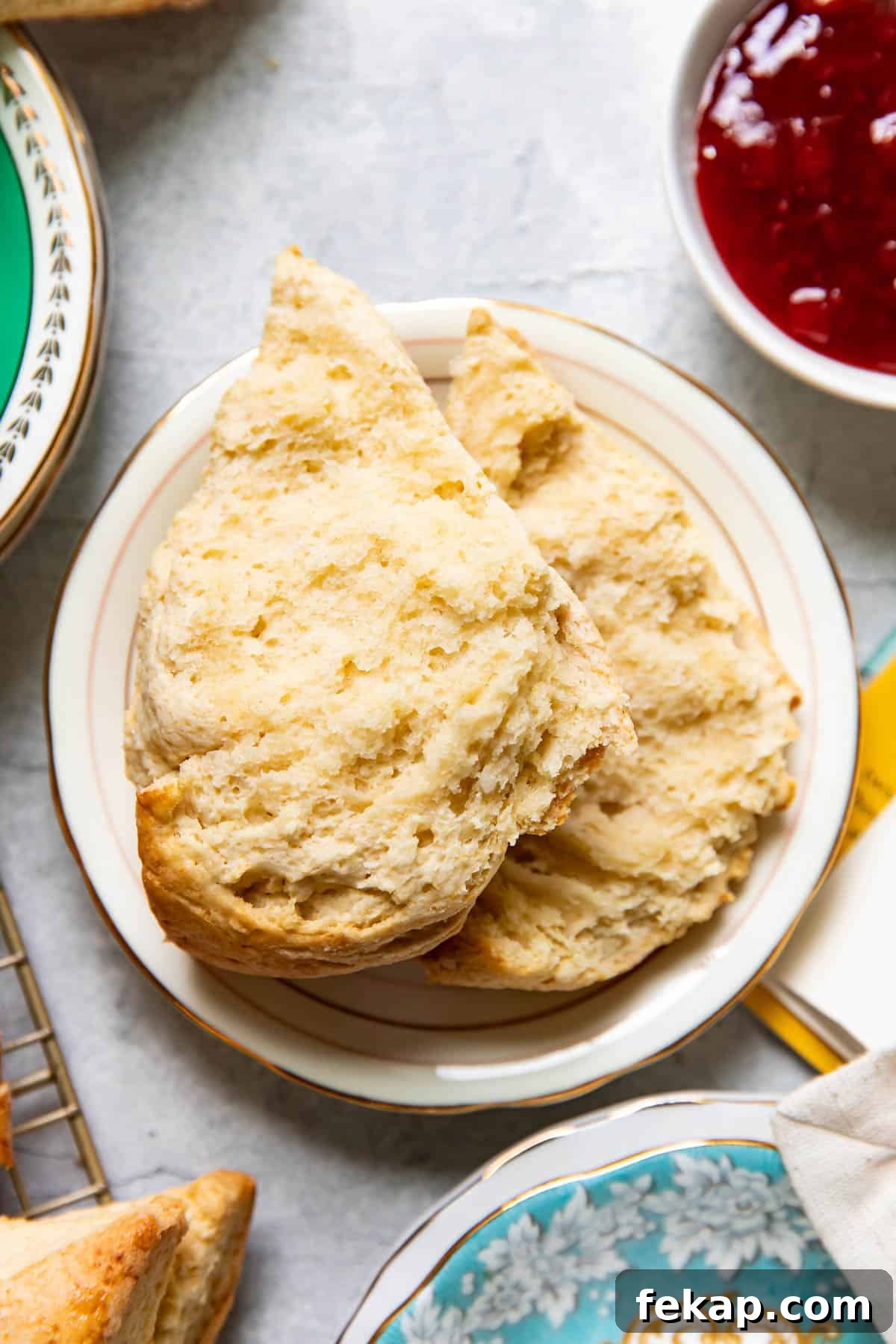Closeup of scone texture