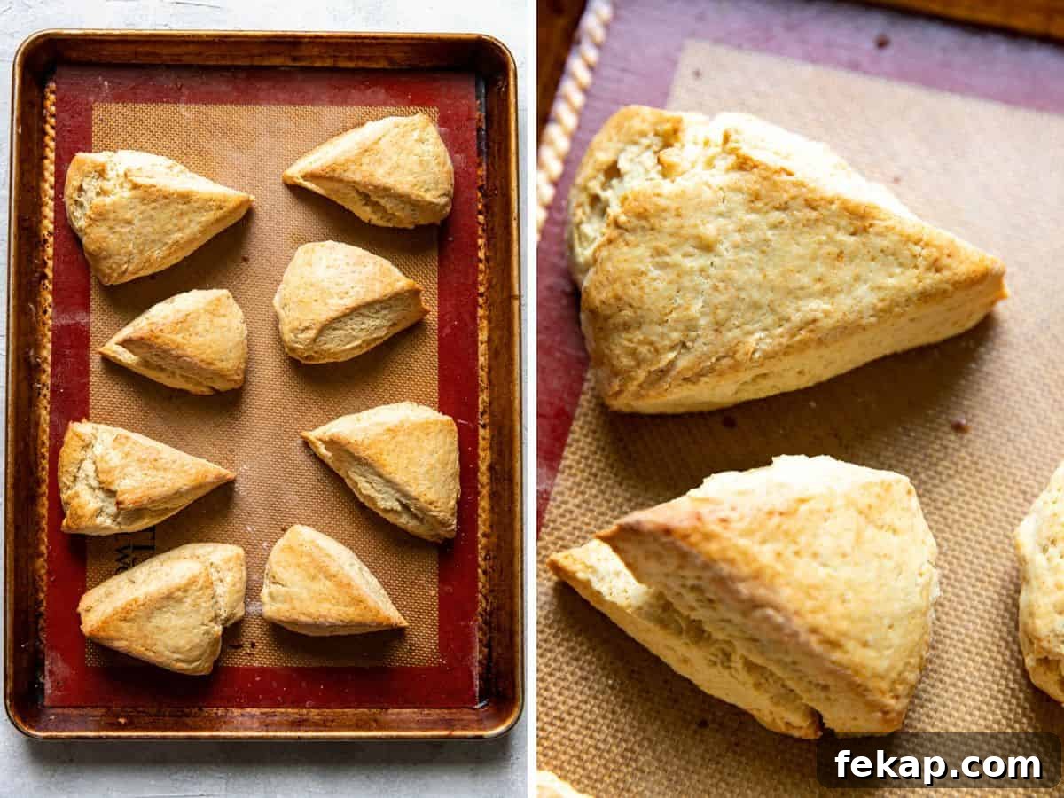 Split scone with butter