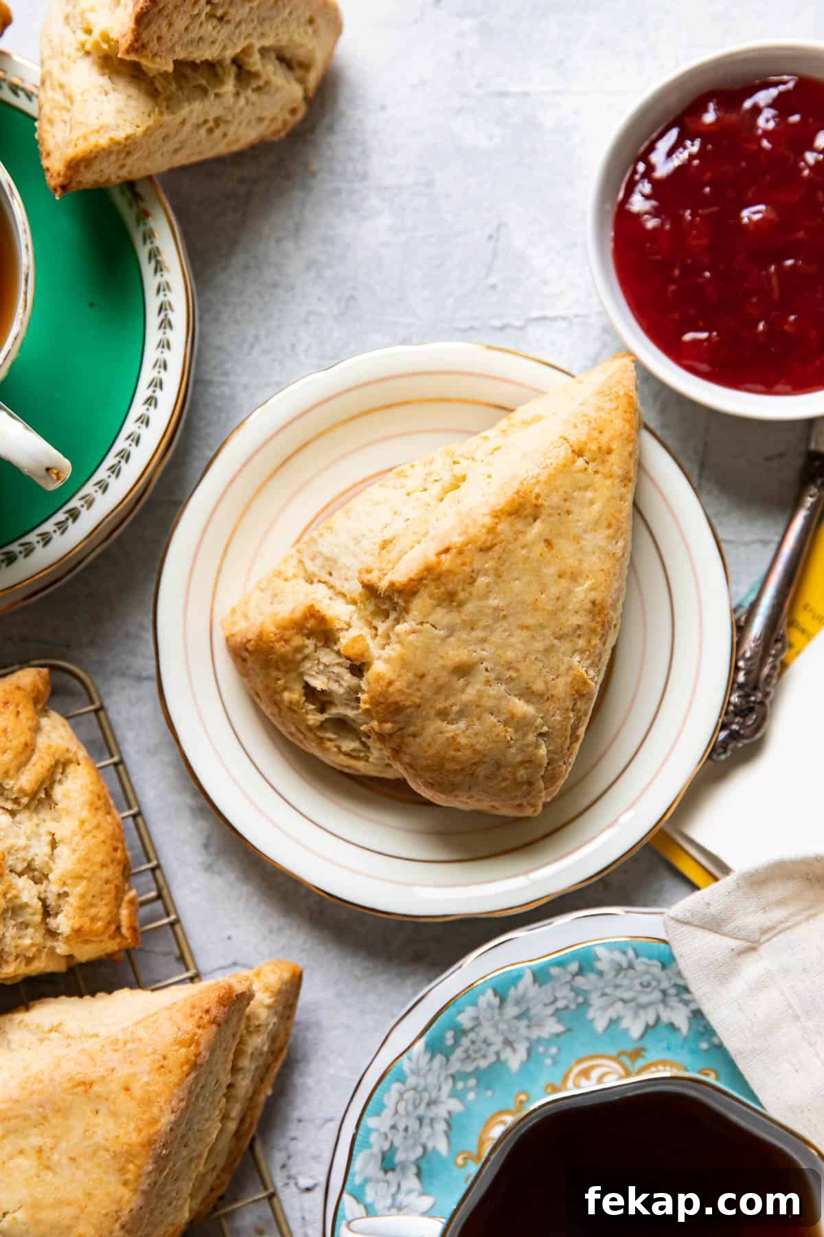 Scones paired with tea
