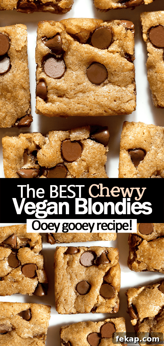 Vegan Chocolate Chip Blondies Recipe (Gluten Free, Egg Free)