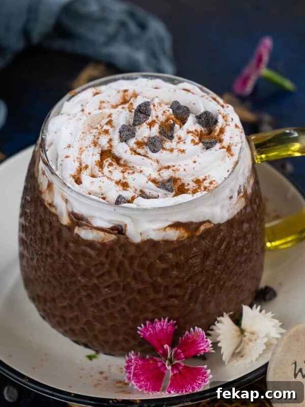 Pumpkin spice hot chocolate image.
