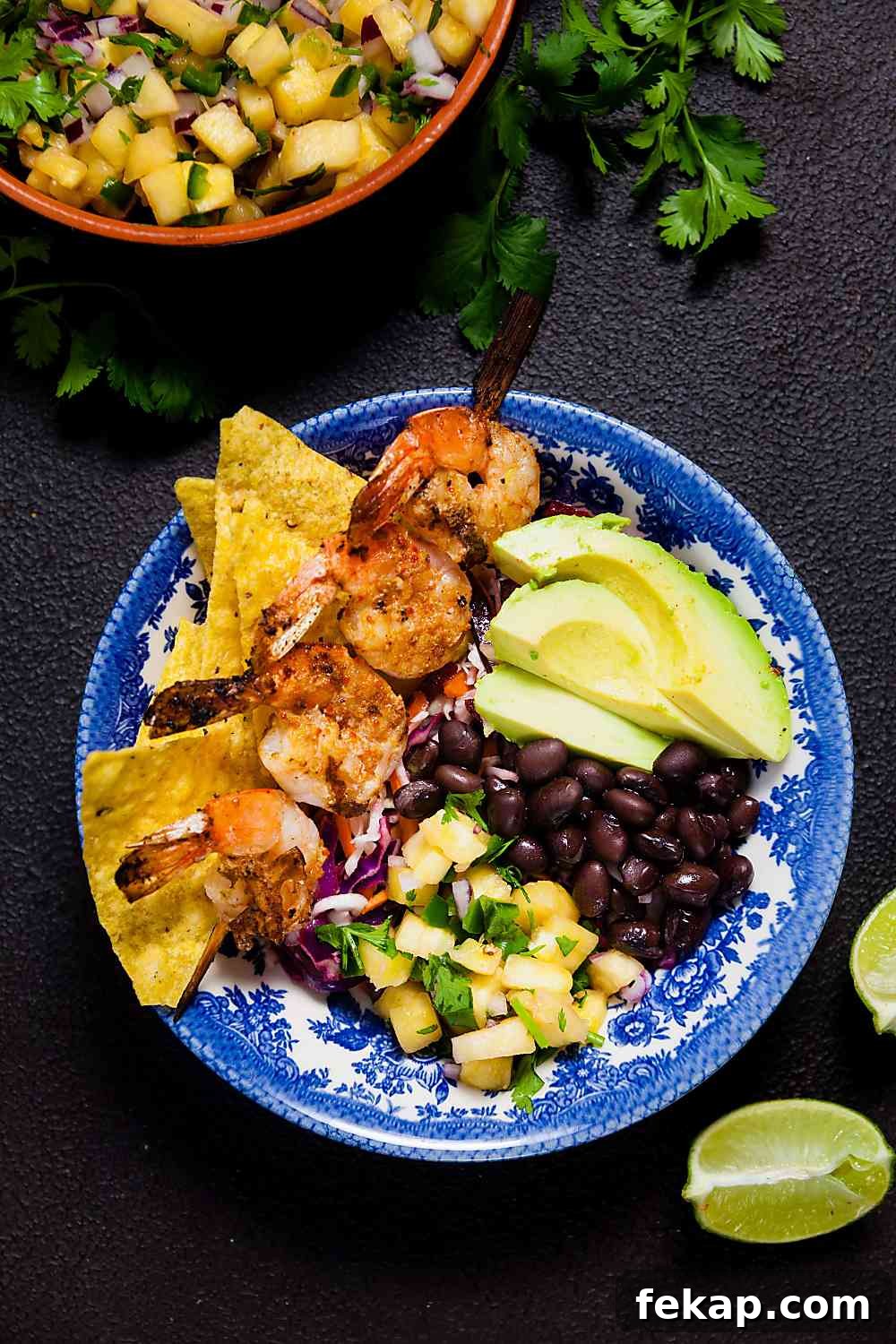 Grilled Shrimp Taco Bowls with Fresh Pineapple Salsa 2 Shrimp Taco Bowls with Pineapple Salsa
