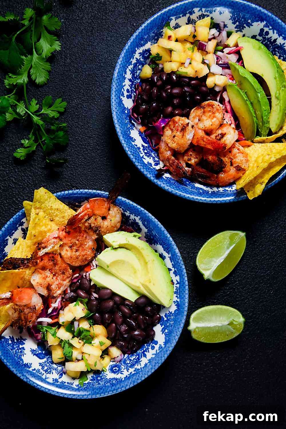 Grilled Shrimp Taco Bowls with Fresh Pineapple Salsa 4 Shrimp Taco Bowls with Pineapple Salsa
