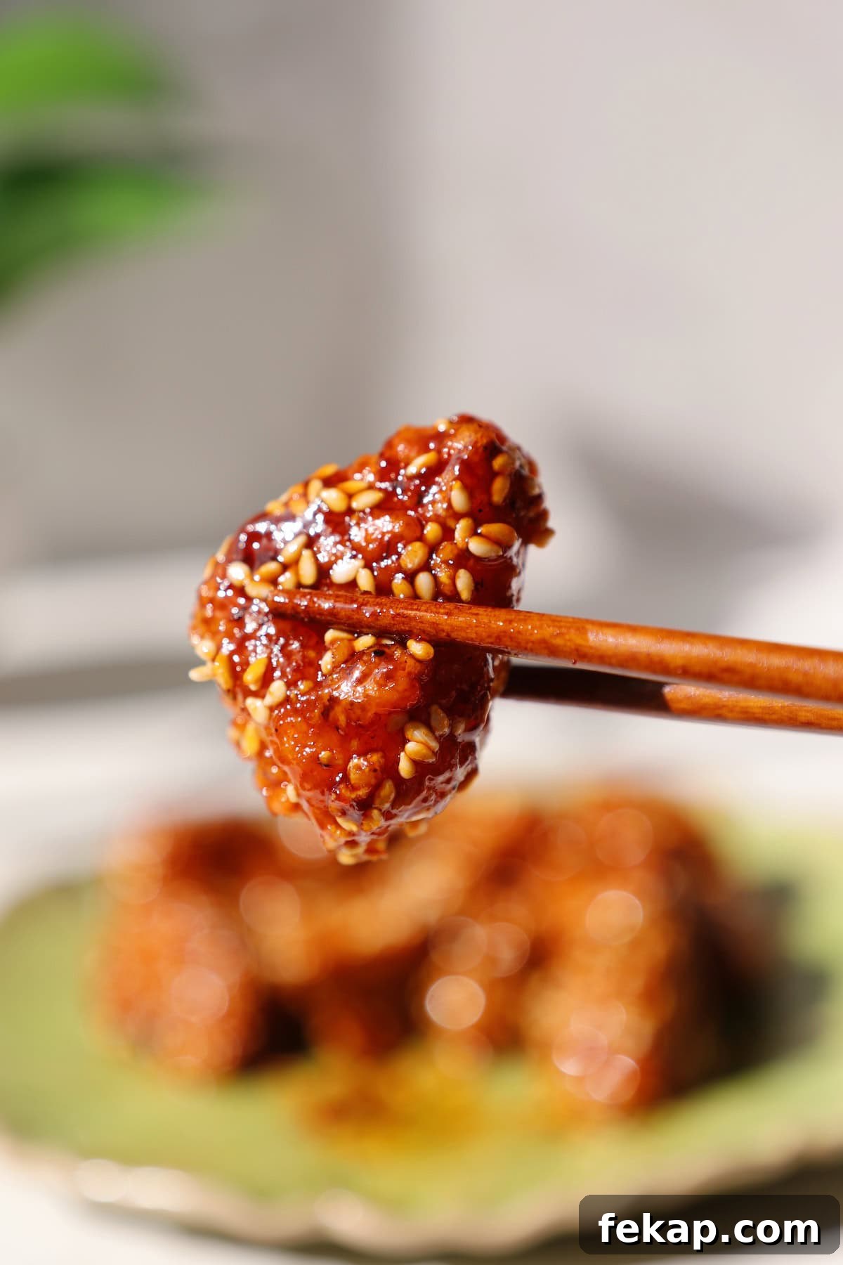 10 Tofu Recipes Meat Eaters Will Actually Love 9 Gochujang tofu being held by chopsticks.