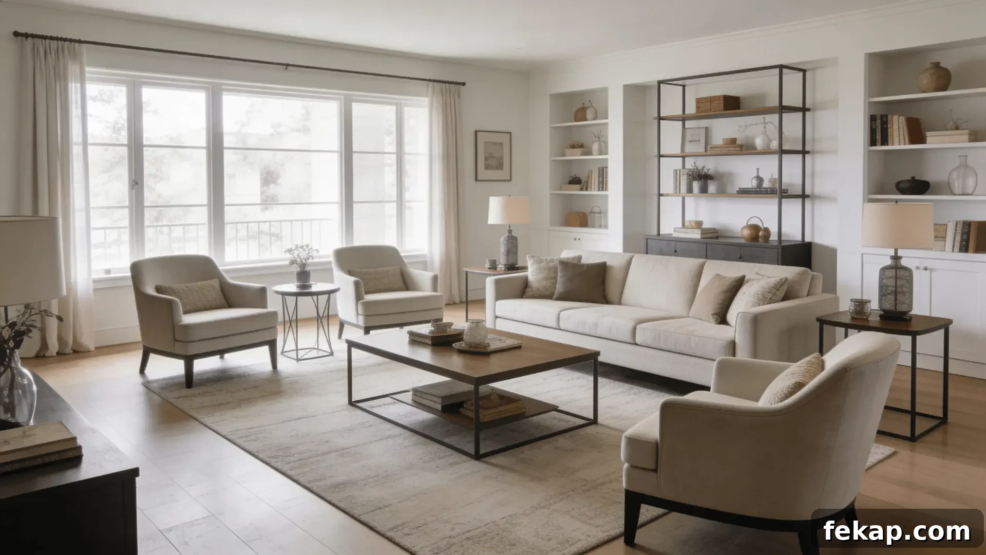 What Is a Drawing Room? Origins, History and Roles 3 Drawing room with sofa armchairs center table side tables and display shelf arranged for seating and conversation