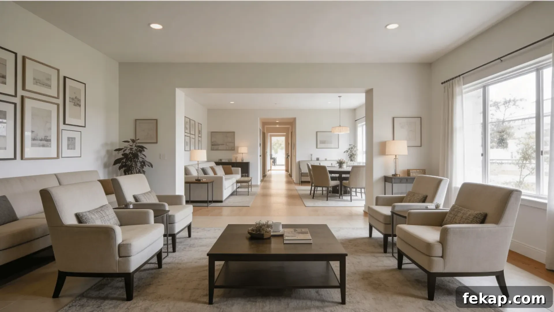 What Is a Drawing Room? Origins, History and Roles 5 Drawing room with sofas and chairs facing each other with center table and clear walking space between furniture