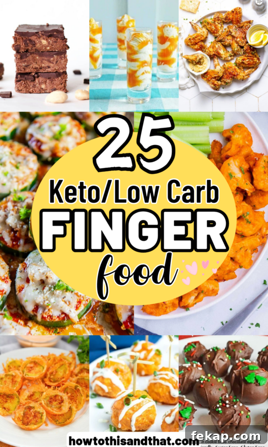 Keto Low-Carb Finger Food Recipes for Parties 28 Roundup Image for Easy Keto/Low Carb Finger Food