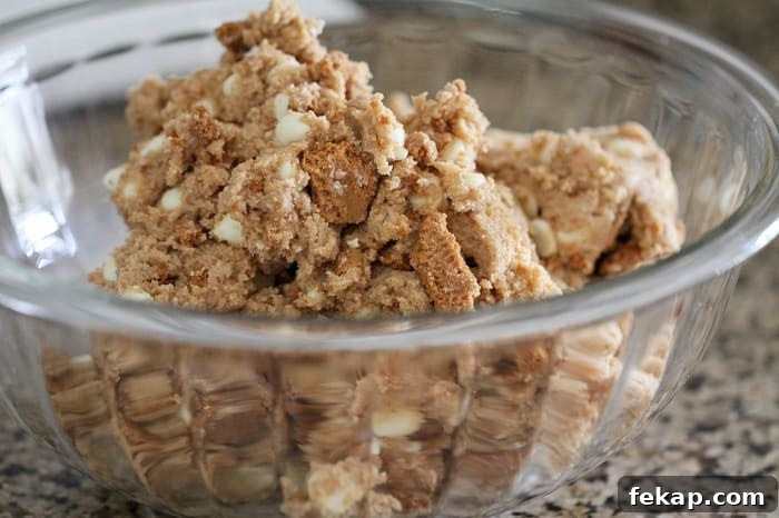 Image of Biscoff Crunch White Chocolate Chip Cookie Dough