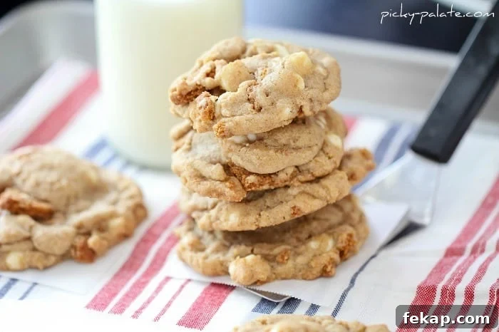 Image of Biscoff Crunch White Chocolate Chip Cookies