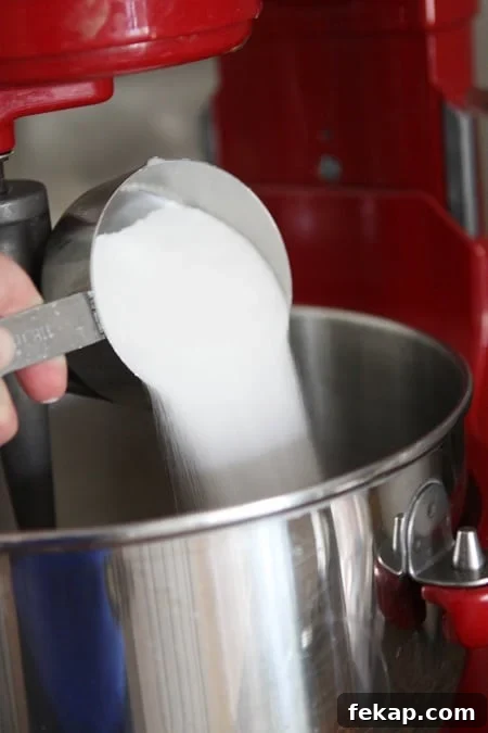 Image of Sugar Being Added to The Bowl