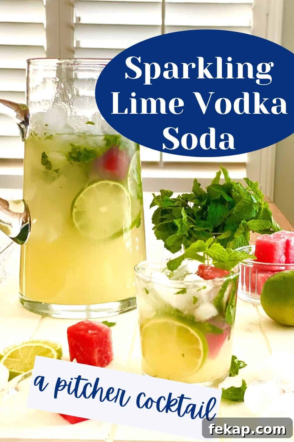 A pitcher drink with limeade, vodka and club soda.