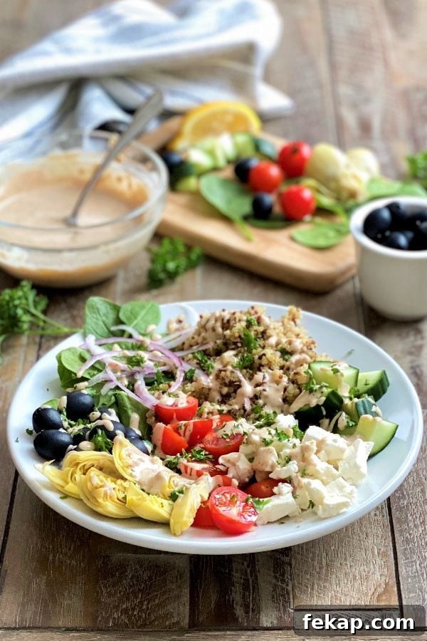 Mediterranean Quinoa Bowls with Maple Tahini Dressing Recipe 4 Mediterranean quinoa bowls with vegetables