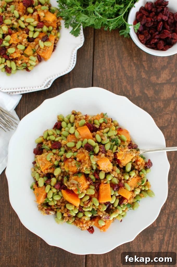 15 Flavorful Side Dishes to Elevate Any Meal 14 4-Wheat-Berries-with-Butternut-Squash-Edamame-and-Cranberries-3-1-of-1