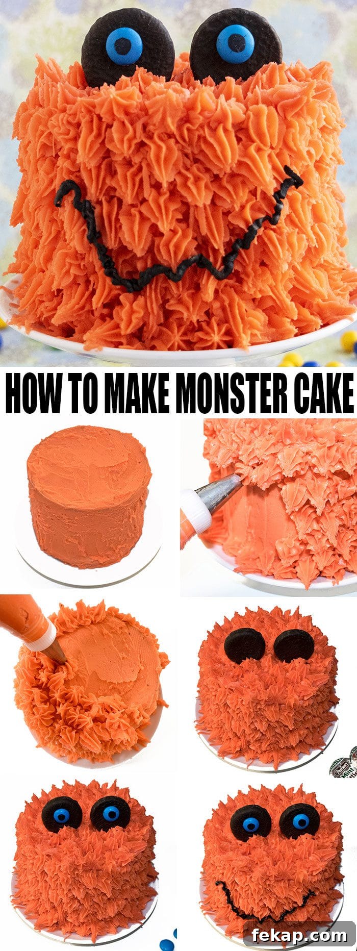 How to Make a Monster Cake for Kids' Birthdays 6 How to Make Monster Cake- Step by Step Instructions