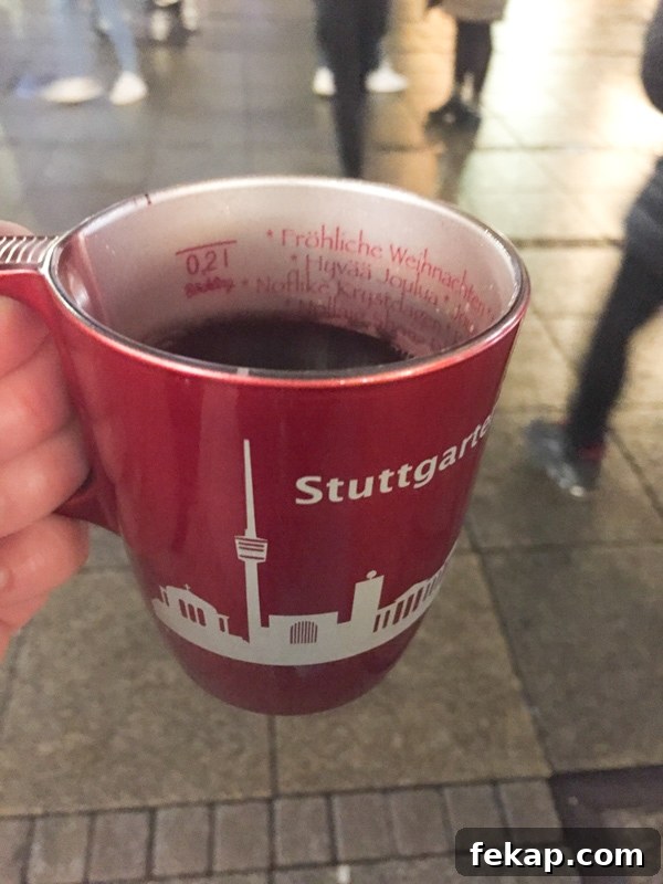 Glühwein with orange slices